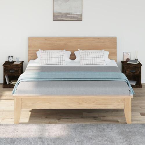 Sengeborde 2 stk. 39x39x47,5 cm konstrueret træ røget eg