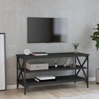 Tv-bord 100x40x50 cm konstrueret træ sort