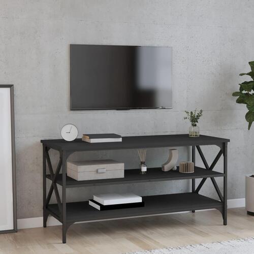 Tv-bord 100x40x50 cm konstrueret træ sort