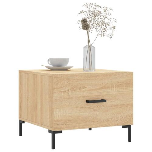 Sofaborde 2 stk. 50x50x40 cm konstrueret træ sonoma-eg