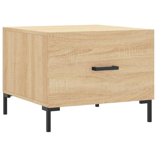 Sofaborde 2 stk. 50x50x40 cm konstrueret træ sonoma-eg