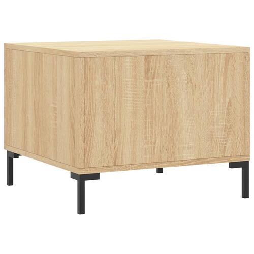 Sofaborde 2 stk. 50x50x40 cm konstrueret træ sonoma-eg