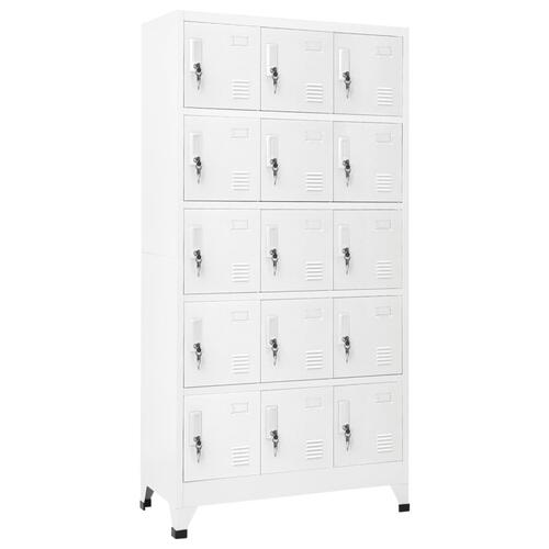 Skab 90x40x180 cm stål lysegrå