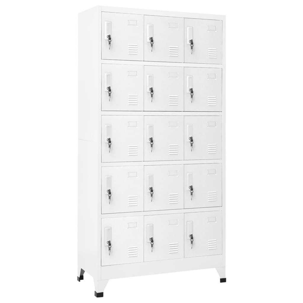 Skab 90x40x180 cm stål lysegrå