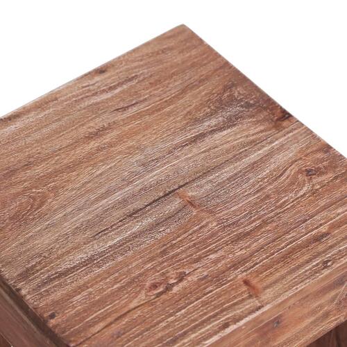 Sofabord 30x30x30 cm massiv genbrugstræ