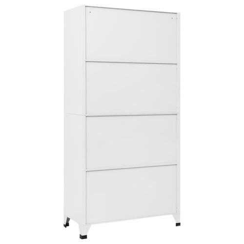 Skab 90x40x180 cm stål lysegrå