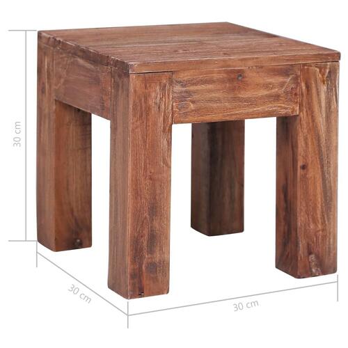 Sofabord 30x30x30 cm massiv genbrugstræ