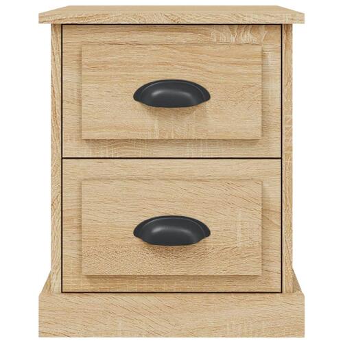 Sengeborde 2 stk. 39x39x47,5 cm konstrueret træ sonoma-eg