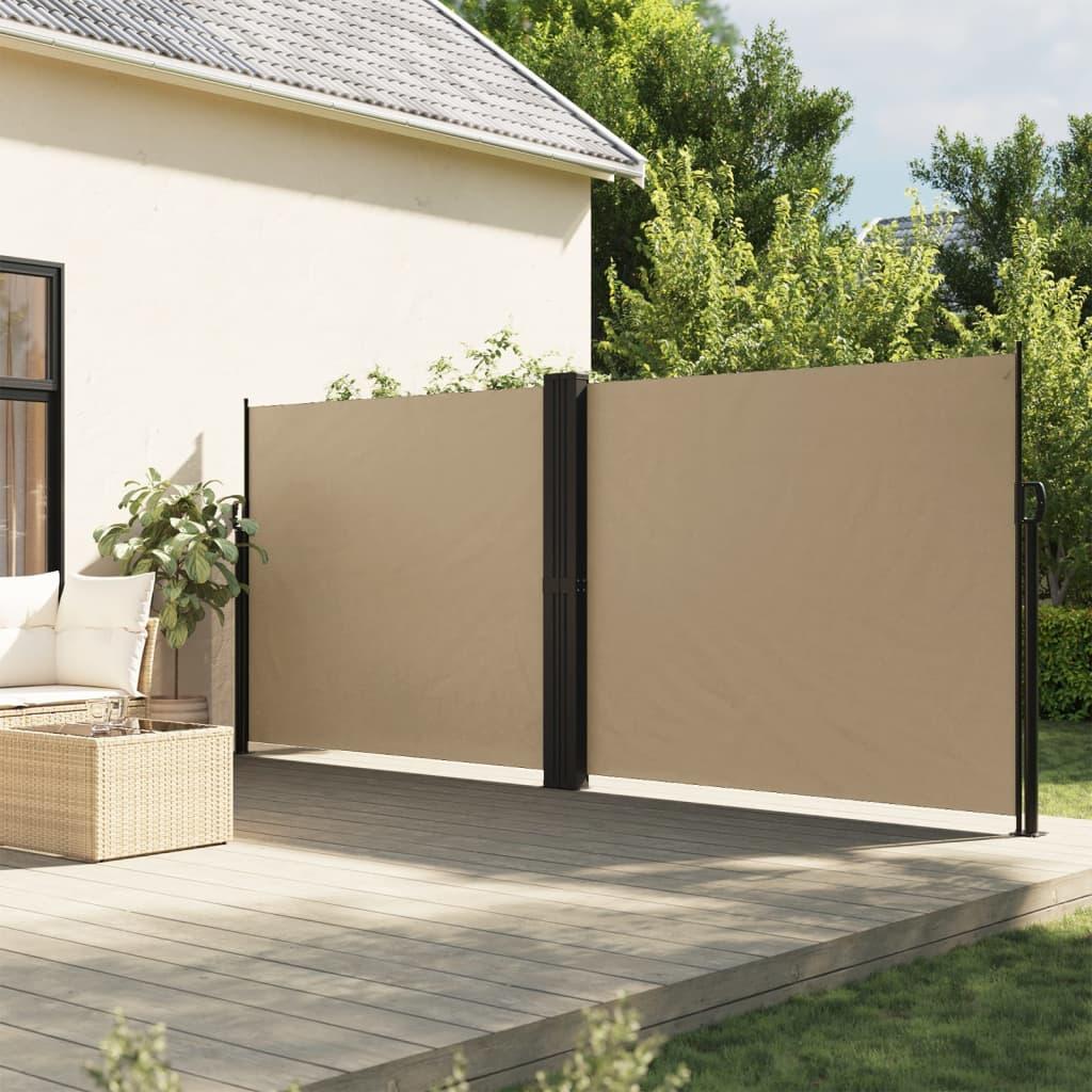 Sidemarkise 180x1200 cm sammenrullelig beige