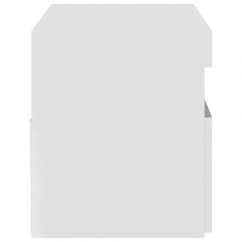 Tv-bord med LED-lys 75×35×40 cm - hvid