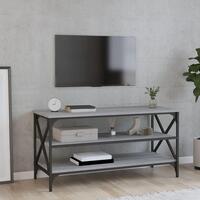 Tv-bord 100x40x50 cm konstrueret træ grå sonoma-eg