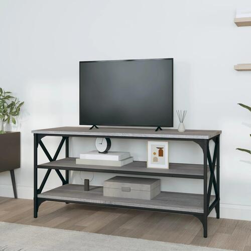 Tv-bord 100x40x50 cm konstrueret træ grå sonoma-eg