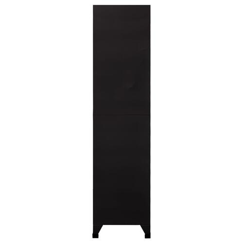 Skab 90x40x180 cm stål sort