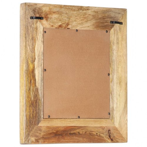 Håndskåret spejl 50 × 50 × 2,6 cm i massivt mangotræ