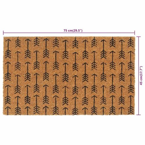 Dørmåtte 45x75 cm tuftet coir naturfarvet