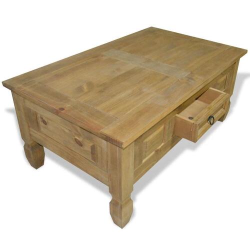 Sofabord i mexicansk fyrretræ Corona-serien 100 x 55 x 44 cm