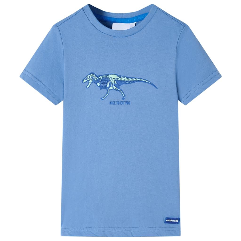 T-shirt til børn str. 104 blå billede