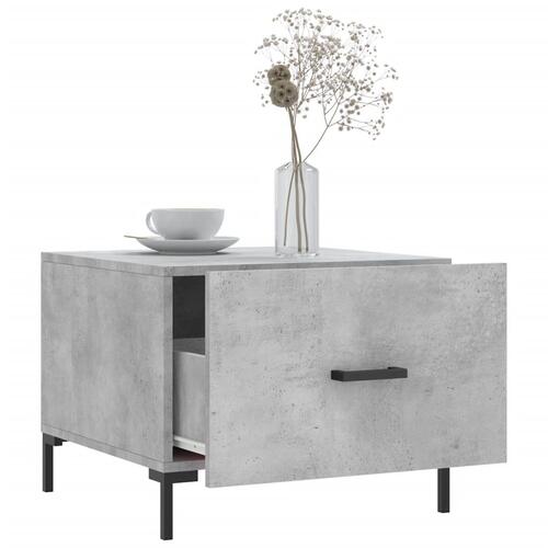 Sofaborde 2 stk. 50x50x40 cm konstrueret træ betongrå