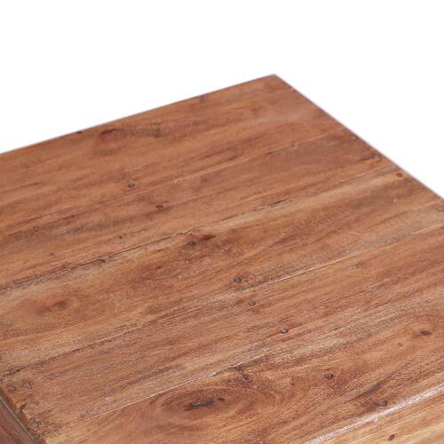 Sofabord 53x50x50 cm massiv genbrugstræ
