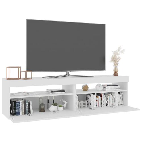 Tv-borde 2 stk. med LED-lys 75x35x40 cm hvid