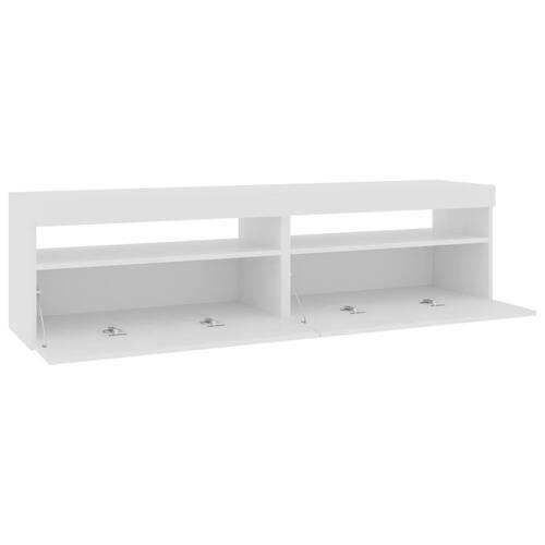 Tv-borde 2 stk. med LED-lys 75x35x40 cm hvid