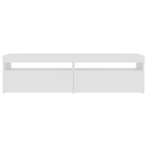 Tv-borde 2 stk. med LED-lys 75x35x40 cm hvid