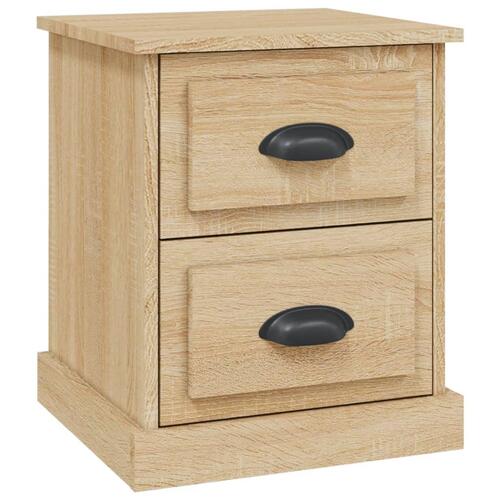 Sengebord 39x39x47,5 cm konstrueret træ sonoma-eg