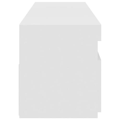 Tv-borde 2 stk. med LED-lys 75x35x40 cm hvid