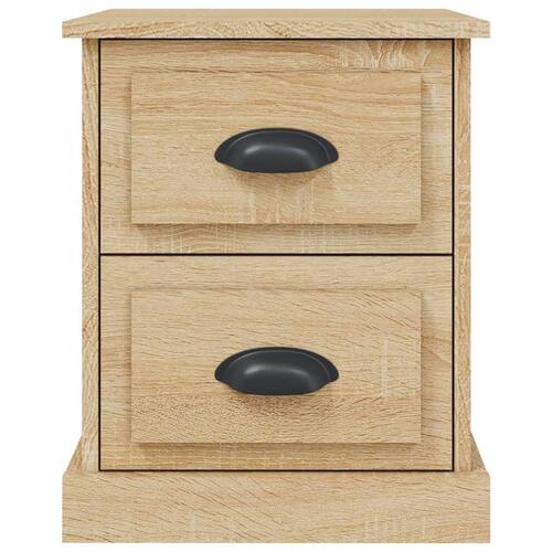 Sengebord 39x39x47,5 cm konstrueret træ sonoma-eg