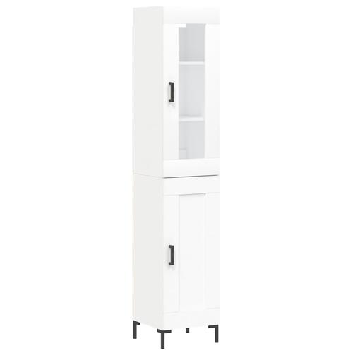 Skab 34,5x34x180 cm konstrueret træ hvid