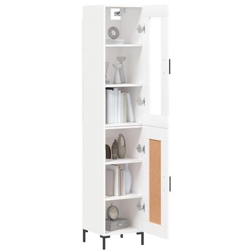 Skab 34,5x34x180 cm konstrueret træ hvid