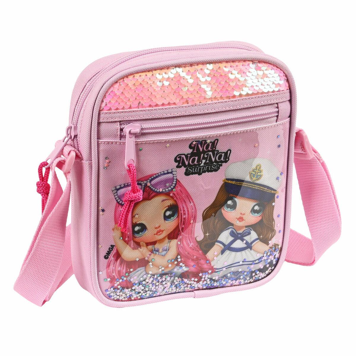 Børne skuldertaske Na!Na!Na! Surprise Sparkles - pink 16 × 18 × 4 cm