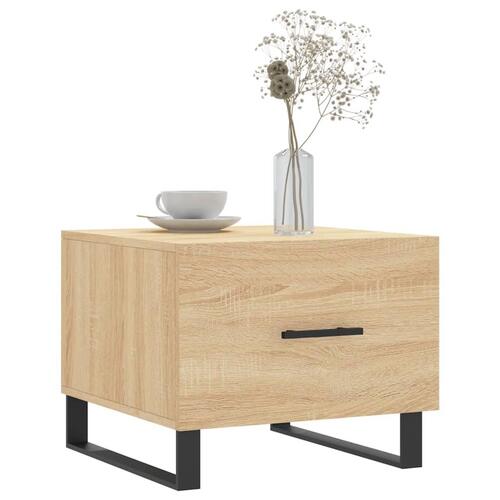 Sofaborde 2 stk. 50x50x40 cm konstrueret træ sonoma-eg