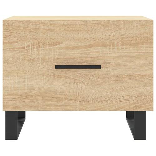 Sofaborde 2 stk. 50x50x40 cm konstrueret træ sonoma-eg