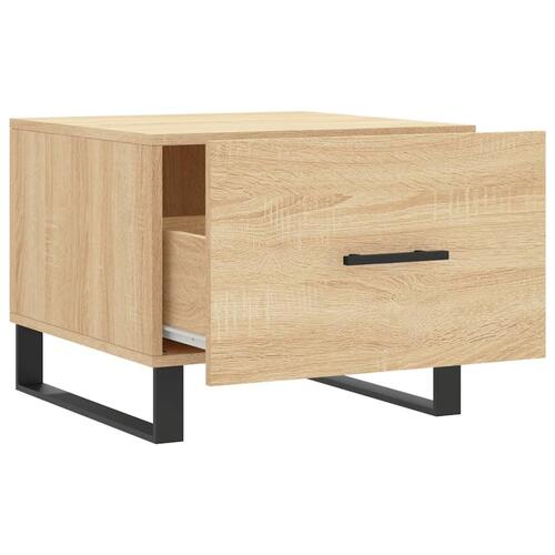 Sofaborde 2 stk. 50x50x40 cm konstrueret træ sonoma-eg
