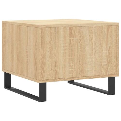 Sofaborde 2 stk. 50x50x40 cm konstrueret træ sonoma-eg