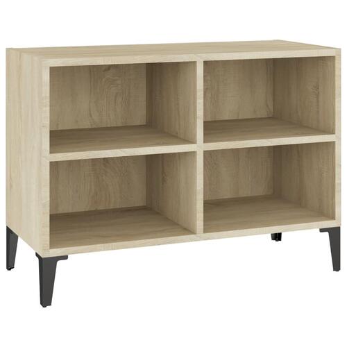 Tv-skab m. metalben 69,5x30x50 cm sonoma-eg