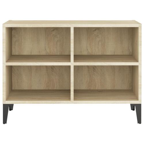 Tv-skab m. metalben 69,5x30x50 cm sonoma-eg