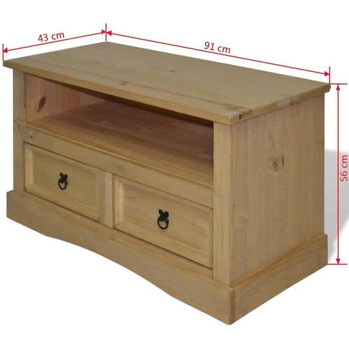 Tv-møbel Corona-serien 91x43x56 cm mexicansk fyrretræ