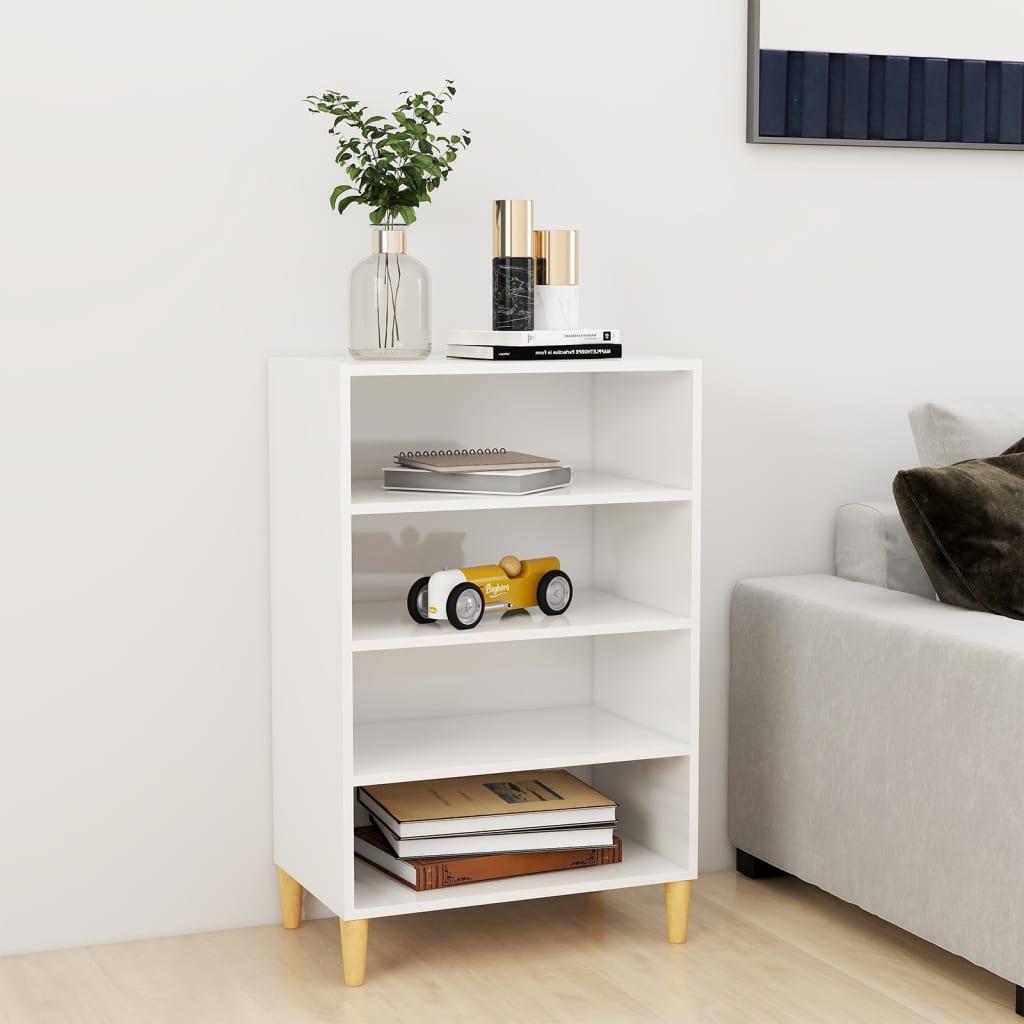 Skænk 57x35x90 cm konstrueret træ hvid højglans