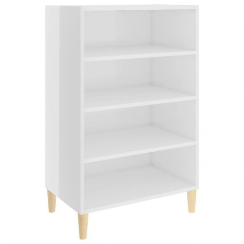 Skænk 57x35x90 cm konstrueret træ hvid højglans