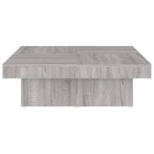 Sofabord 90 × 90 × 28 cm i konstrueret træ - grå sonoma-eg
