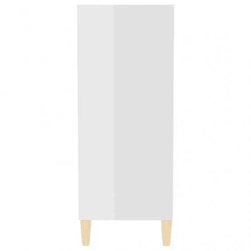 Skænk 57x35x90 cm konstrueret træ hvid højglans