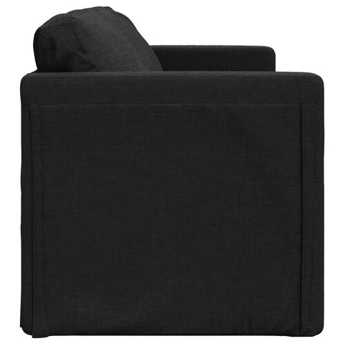 2-i-1 sovesofa 112x174x55 cm stof sort