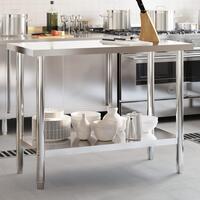 Arbejdsbord til køkken 110x55x85 cm rustfrit stål