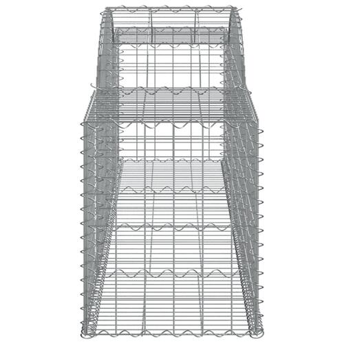 Buede gabionkurve 13 stk. 300x50x60/80 cm galvaniseret jern