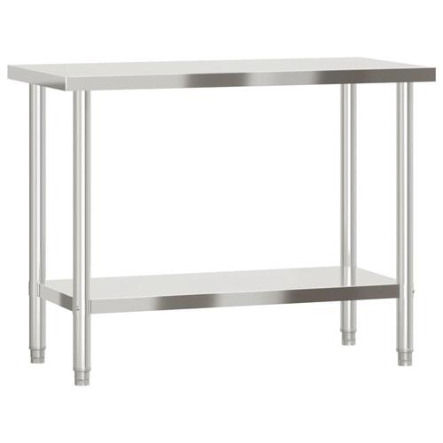 Arbejdsbord til køkken 110x55x85 cm rustfrit stål