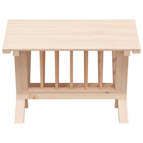 Høfoderautomat til smådyr 44 x 33 x 33 cm - massivt fyrretræ