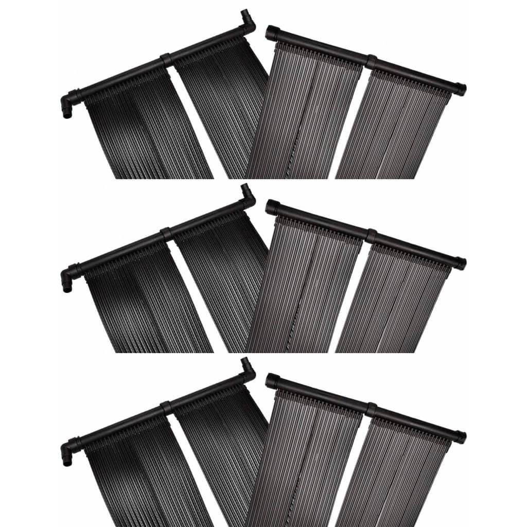 Soldrevne varmepaneler til pool 6 stk. 80x620 cm
