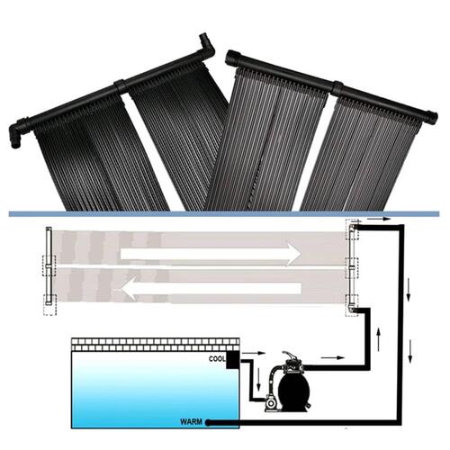 Soldrevne varmepaneler til pool 6 stk. 80x620 cm